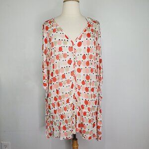 Lane Bryant Soft Kaftan Style Circles & Dots Micro Modal Top NEW NWT Size 22/24